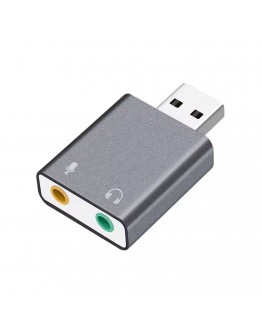 Звукова карта DeTech, USB, 7.1, Сив - 17857