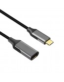 Преходник DeTech, USB-C – DP 4K, 60Hz, Черен - 17837