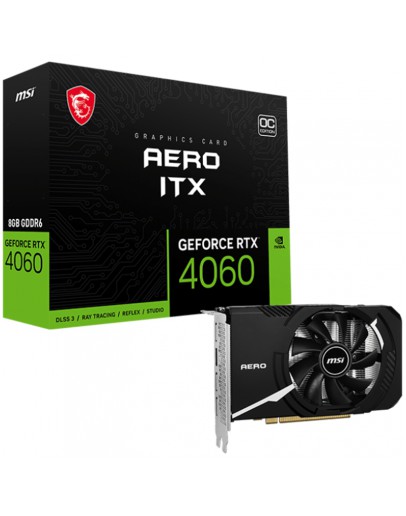 MSI Video Card Nvidia GeForce RTX 4060 AERO ITX