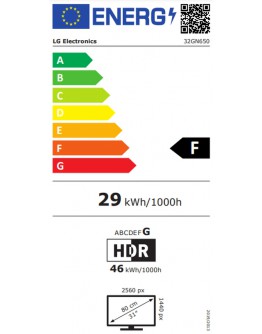 Монитор LG 32GN650-B, 31.5 UltraGear VA, AG, 1ms MBR, 165H