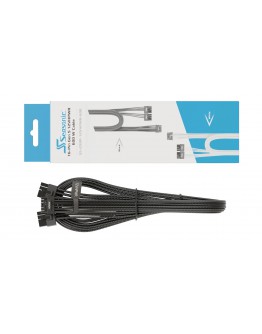 Seasonic модулен кабел Modding Cable 600W Black - PCIe 5.0 12VHPWR - SS-2X8P-12VHPWR-600-BK