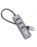 VCom докинг станция Docking USB Type-C to USB3.0 x 3 + LAN - DH311B