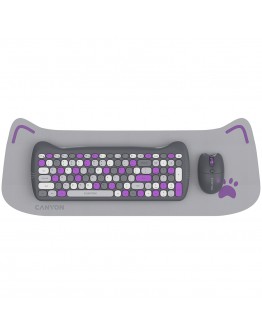 CANYON HSET-W6 EN Keyboard+Mouse Kitty Edition