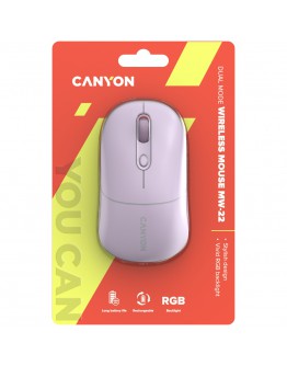 CANYON mouse MW-22 2in1 BT/ Wireless Pearl