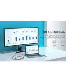 Vention кабел Cable Type-C to HDMI - 2.0m 4K Black - CGUBH