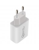 Makki бързо зарядно Fast Charger Wall - QC3.0 + Power Distribution Type-C 18W White - MAKKI-PQ18W-WH