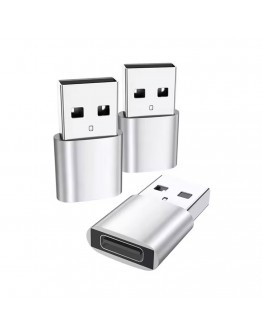 Преходник DeTech, USB C (F)– USB(M) OTG, Сив - 17856