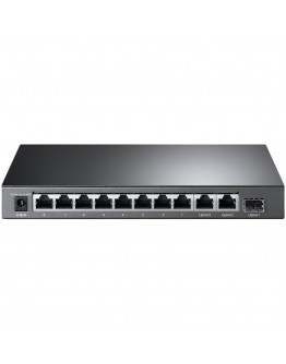 8-port 10/100Mbps Unmanaged PoE switch with 2