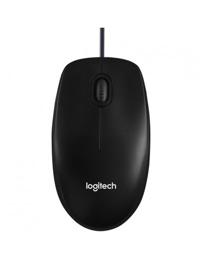 LOGITECH B100 Corded Mouse - BLACK - USB -