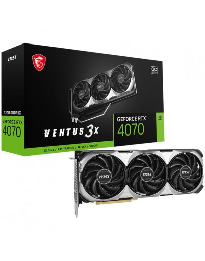 MSI Video Card Nvidia GeForce RTX 4070 VENTUS 3X