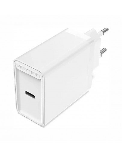 Vention бързо зарядно Fast Charger Wall - QC4.0, PD3.0 Type-C, 20W White - FADW0