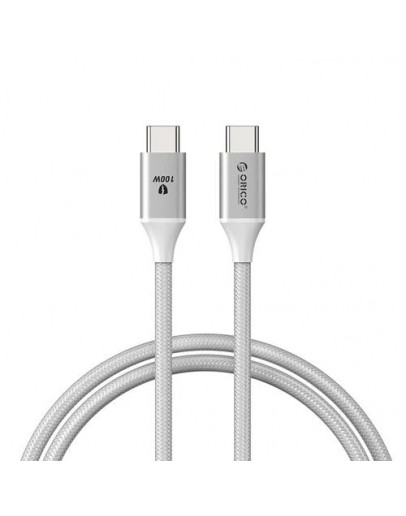 Orico кабел Cable USB C-to-C PD 100W Charging 1.0m White - CDX-100CC-WH