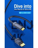 Vention кабел Cable DisplayPort to HDMI 3.0m - 4K, Gold Plated - HFOBI