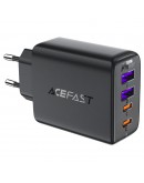 Acefast Универсално зарядно за стена Charger Wall GaN PD45W - A61 - USB-C x 2, USB-A x 2, Black