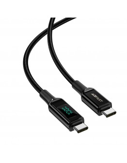 Acefast Кабел USB-C to USB-C Cable 100W 2m with digital display - C6-03 - Black