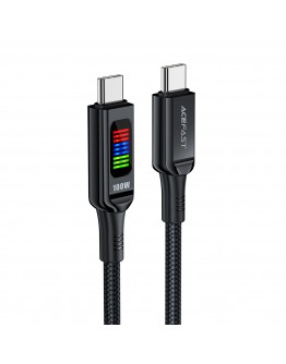 Acefast Кабел USB-C to USB-C Cable 100W 1.2m with LED display - C7-03 - Black