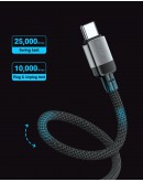 Acefast Кабел USB-C to USB-C Cable 60W Nylon Braided 1.20m  - C9-03 - Black