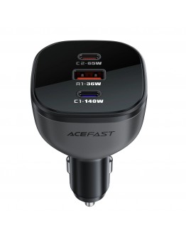 Acefast зарядно за кола Fast Charger Car PD3.1 165W - B14 - USB-C x 2, USB-A x 1, Black