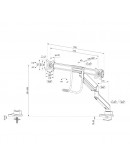 Neomounts Screen Desk Mount 2 screens (topfix clam