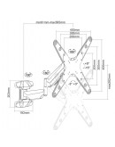 Neomounts wall mounted gas spring TV mount (3 pivo