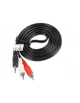 Lanberg mini jack 3.5mm (M) 3 pin -> 2X RCA (chinc