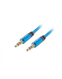 Lanberg mini jack 3.5mm M/M 3 pin cable 1m, blue p