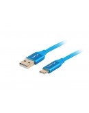 Lanberg USB-C(M) ->  USB-A (M) 2.0 cable 0.5m, blu