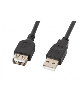 Lanberg extension cable USB 2.0 AM-AF, 1.8m, black