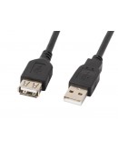 Lanberg extension cable USB 2.0 AM-AF 2.0, 3m, bla