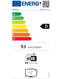 Телевизор Philips 55PUS8009/12, 55 4K UHD LED, 3840x2160, DV