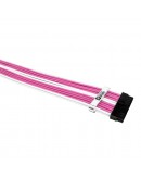 1stPlayer комплект удължителни кабели Custom Modding Cable Kit Pink/White - ATX24P, EPS, PCI-e - PKW-001