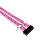 1stPlayer комплект удължителни кабели Custom Modding Cable Kit Pink/White - ATX24P, EPS, PCI-e - PKW-001