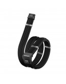 1stPlayer модулен кабел Custom Sleeved Modding Cable Black - PCIe 5.0 12VHPWR M/M - FM2-B-BK