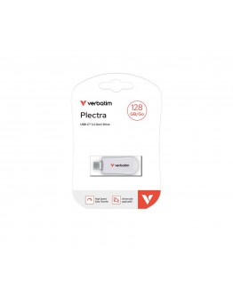 Verbatim Plectra USB-C Flash Drive White 128GB