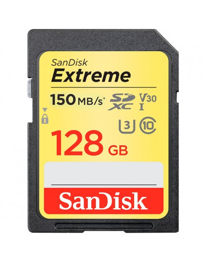 SanDisk Extreme 128GB SDXC Memory Card + 1 year