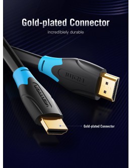 Vention Кабел HDMI v2.0 M / M 4K/60Hz Gold - 1.5M Black - AACBG