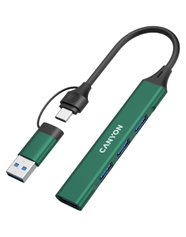CANYON hub DS-02 4in1 USB-A/C