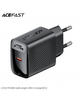 Acefast Универсално зарядно за стена Charger Wall GaN PD30W - A102 - USB-C x 1, Black