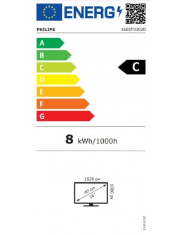 Монитор Philips 16B1P3302D, 15.6 IPS WLED, 1920x1080@60Hz,