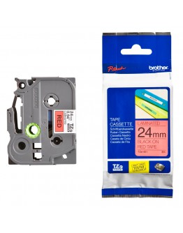 Brother TZe-451 Tape Black on Red, Laminated, 24mm