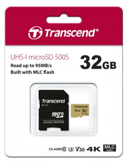 Transcend 32GB micro SD UHS-I U3 (with adapter), M