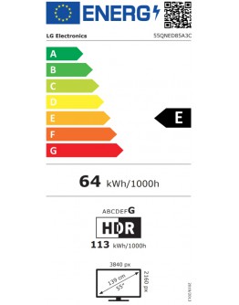 LG 55QNED85A3C, 55 4K QNED HDR Smart TV, 3840x2160