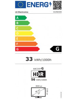 Монитор LG 32UN650K-W, 31.5 UltraFine UHD LED AG, IPS, DCI