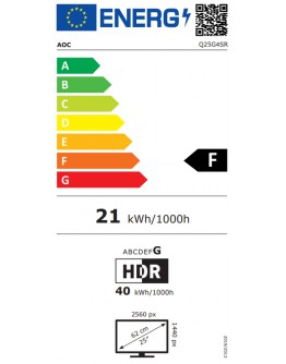 Монитор AOC Q25G4SR, 24.5 IPS WLED, 2560x1440@300Hz, 1ms G