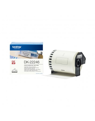 Brother DK-22246 Continuous Paper Label Roll - Bla