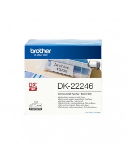 Brother DK-22246 Continuous Paper Label Roll - Bla