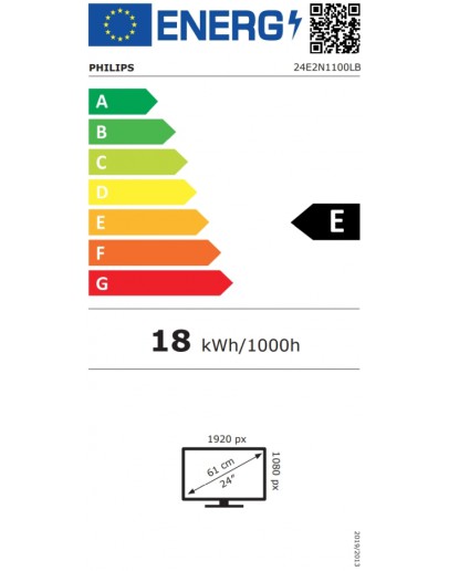 Монитор Philips 24E2N1100LB, 23.8 VA WLED, 1920x1080@100Hz