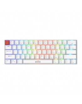 Marvo механична геймърска клавиатура Gaming Mechanical keyboard Saber 61 KG933G White - 61 keys, Red Switches [Linear]