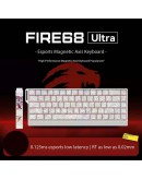 Madlions професионална геймърска механична клавиатура Professional Gaming Mechanical Keyboard FIRE 68 ULTRA - 8K, Gateron Magnetic Jade Switches - White Counto