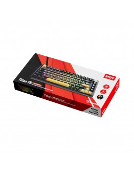 Marvo безжична механична геймърска клавиатура Wireless Gaming Mechanical keyboard Titan 75 - KG985W Black - Banana Crystal [Linear]